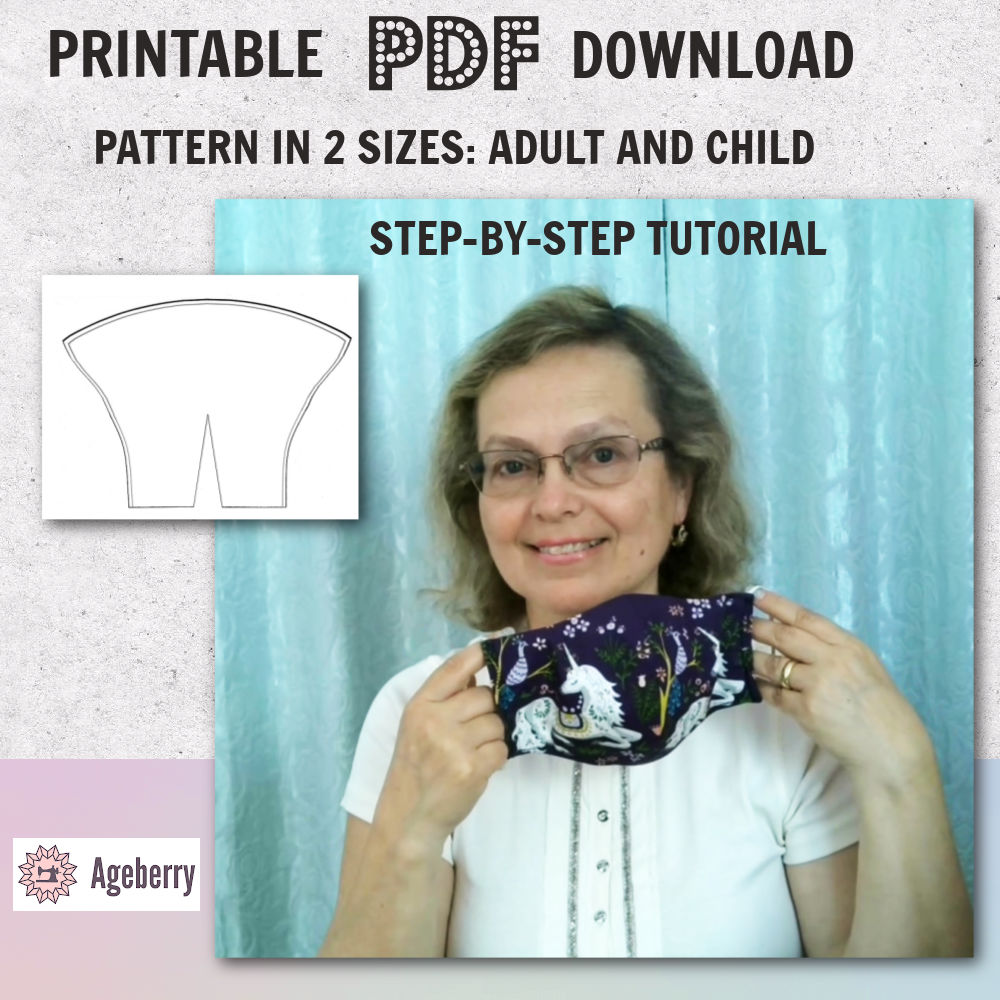 how to sew a face mask: tutorial and pattern