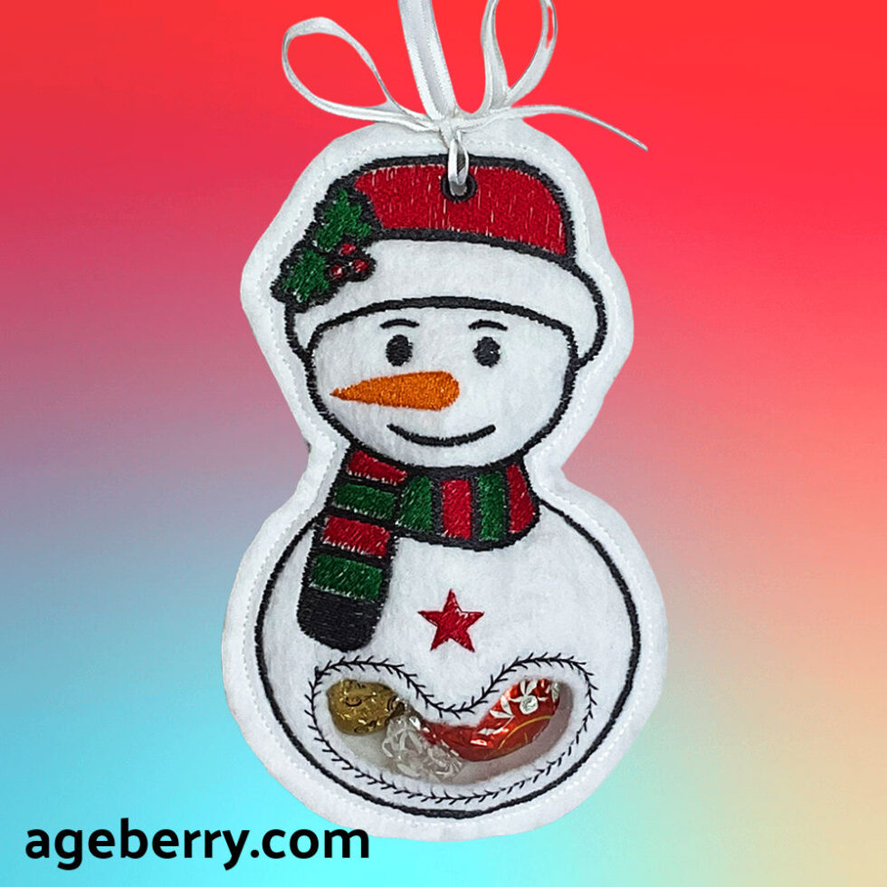 In The Hoop Christmas Ornaments Snowman