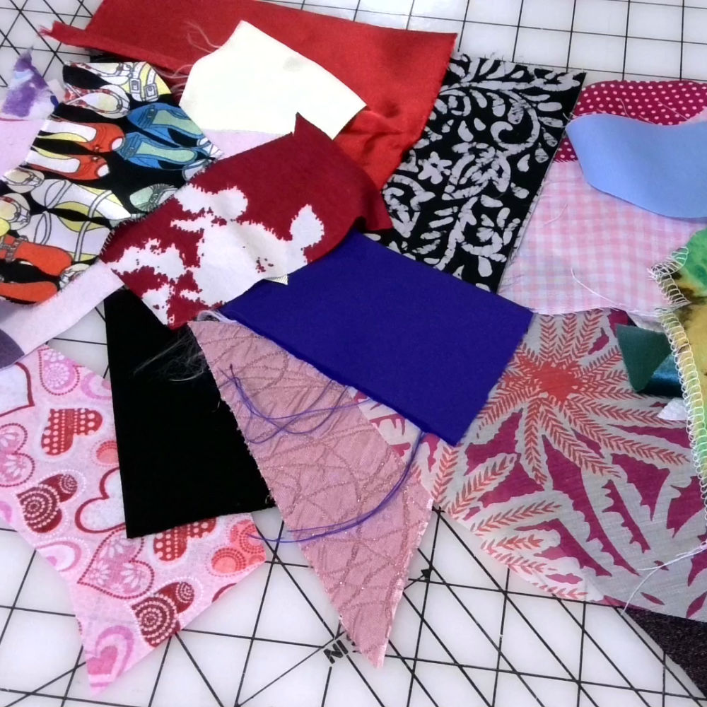 fabric scrap for a needle book