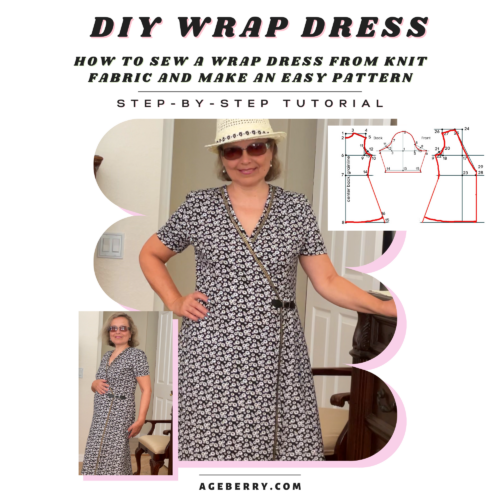DIY Wrap dress, easy dress pattern