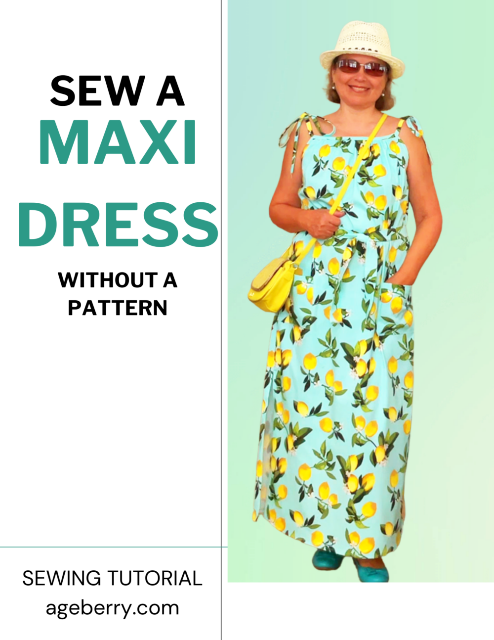 How to Sew a Maxi Dress without a pattern, women's clothing tutorial