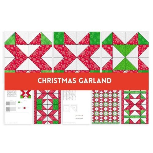 Christmas Garland Quilt Block and Quilt Examples