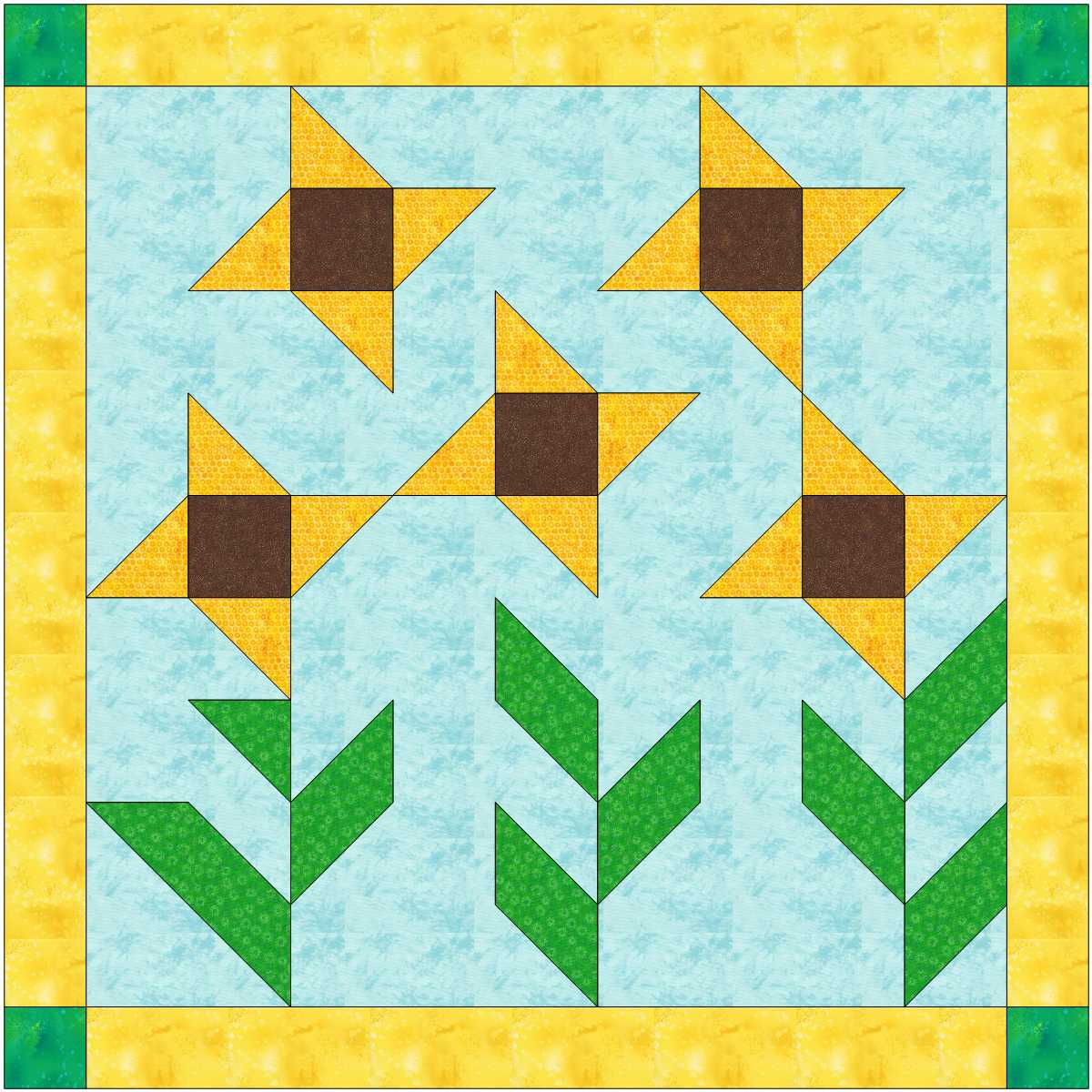 Quilt Block Pattern Daffodils Delight - Image 2