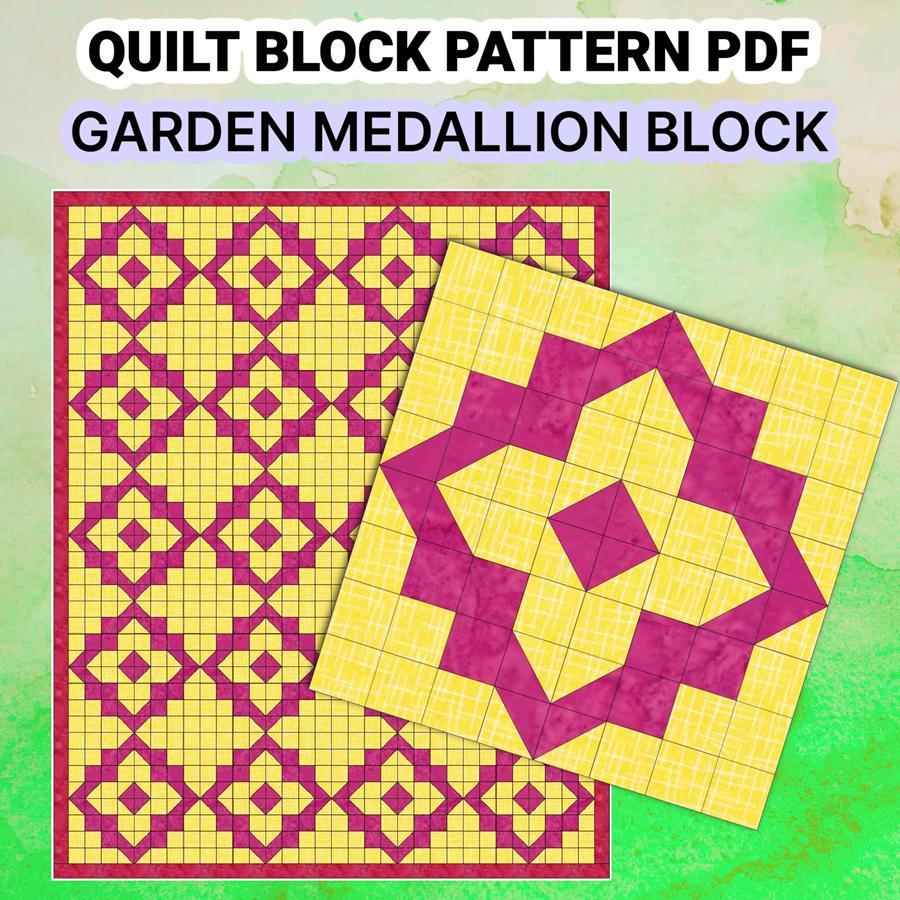 Quilt Block Pattern Garden Medallion - Image 3