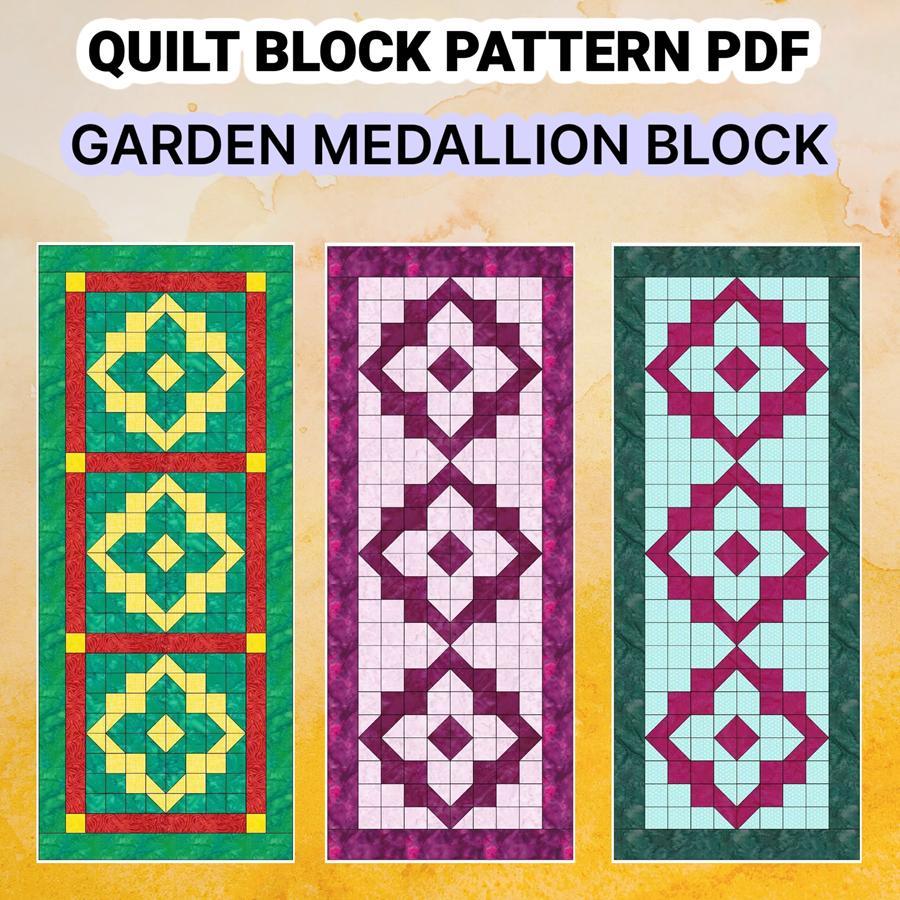 Quilt Block Pattern Garden Medallion - Image 7