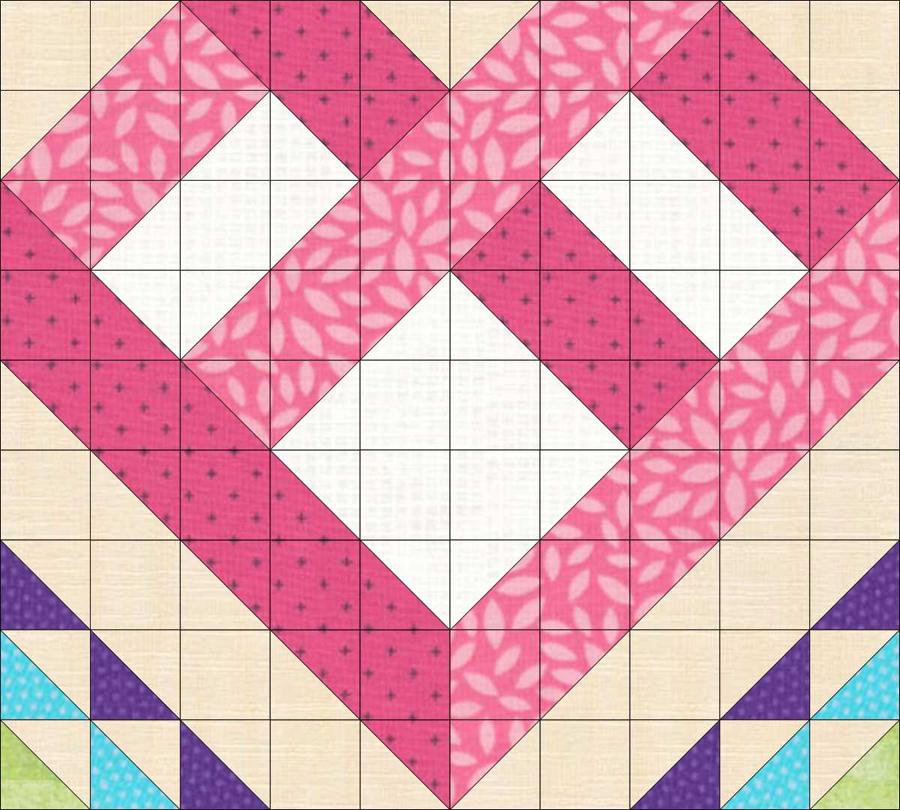 Quilt Block Pattern Heartfelt Harmony - Image 2