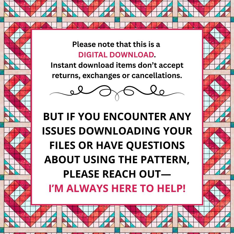 Quilt Block Pattern Heartfelt Harmony - Image 9