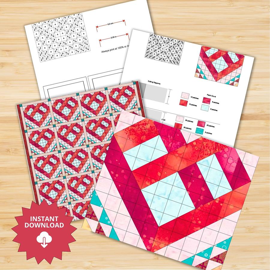 Quilt Block Pattern Heartfelt Harmony - Image 6