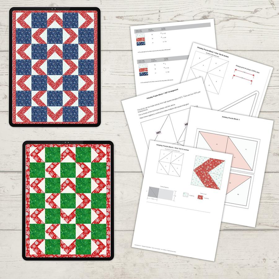 Quilt Pattern Holiday Puzzle in 4 sizes - Image 5