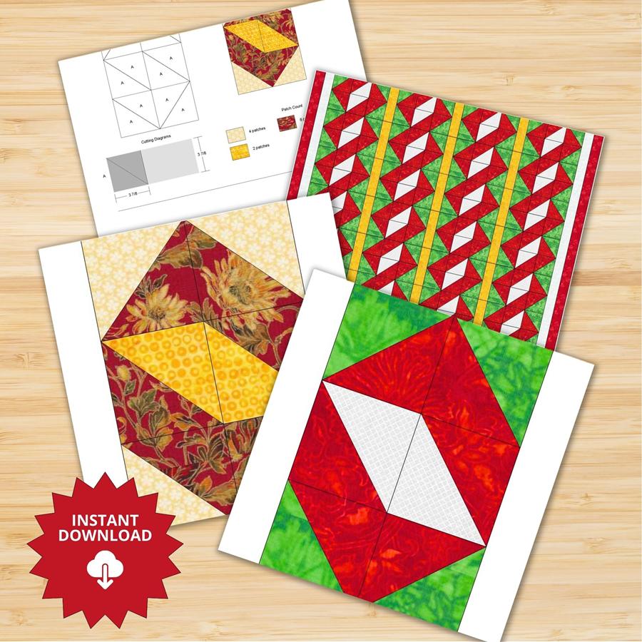 Quilt Block Pattern Intertwined Paths - Image 2