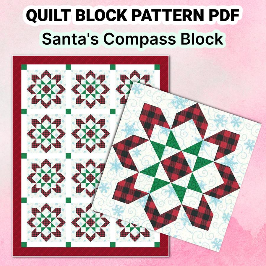 Quilt Block Pattern Santa's Compass - Image 9