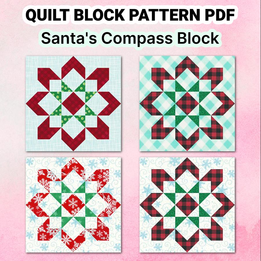 Quilt Block Pattern Santa's Compass - Image 2