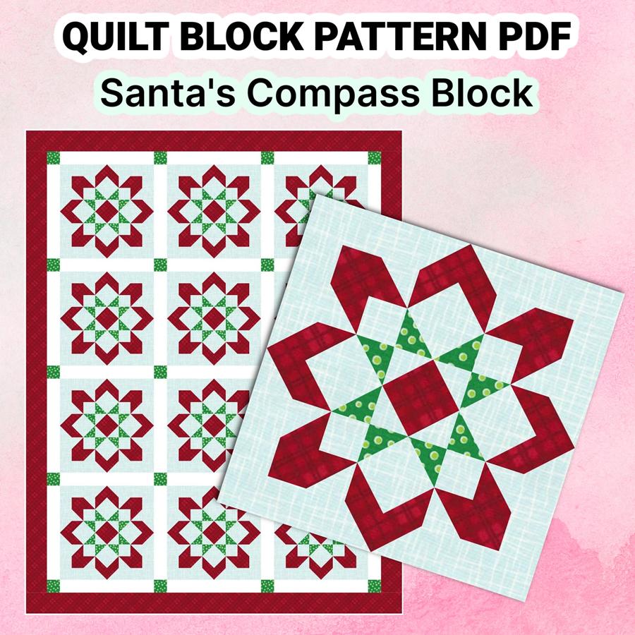 Quilt Block Pattern Santa's Compass - Image 7