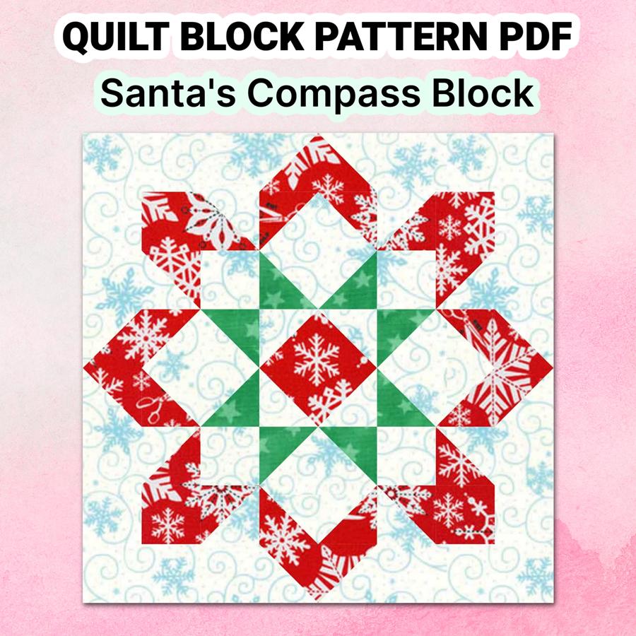 Quilt Block Pattern Santa's Compass - Image 6