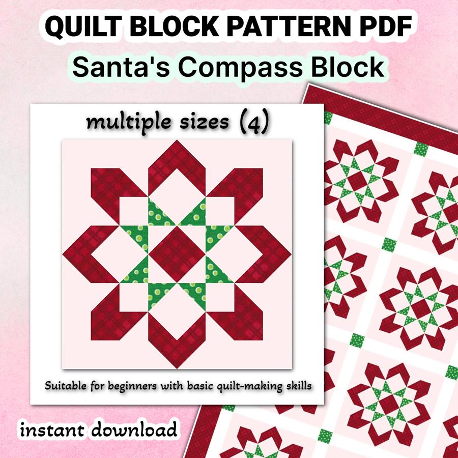 Quilt Block Pattern Santa's Compass - Image 5