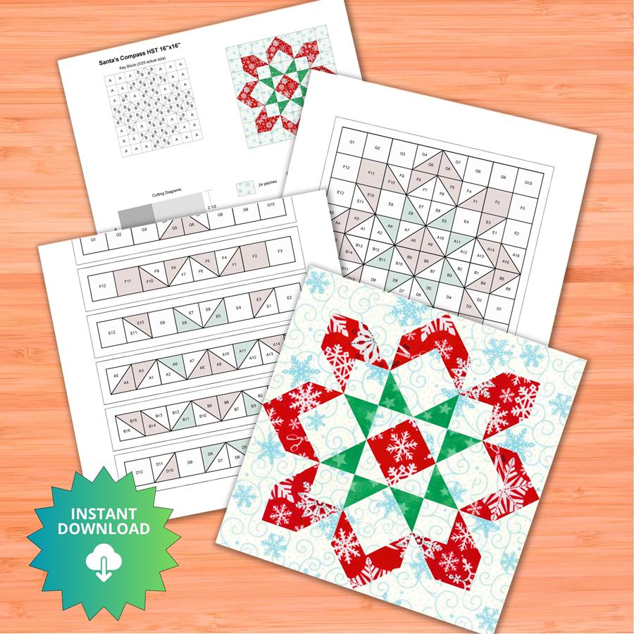 Quilt Block Pattern Santa's Compass - Image 3