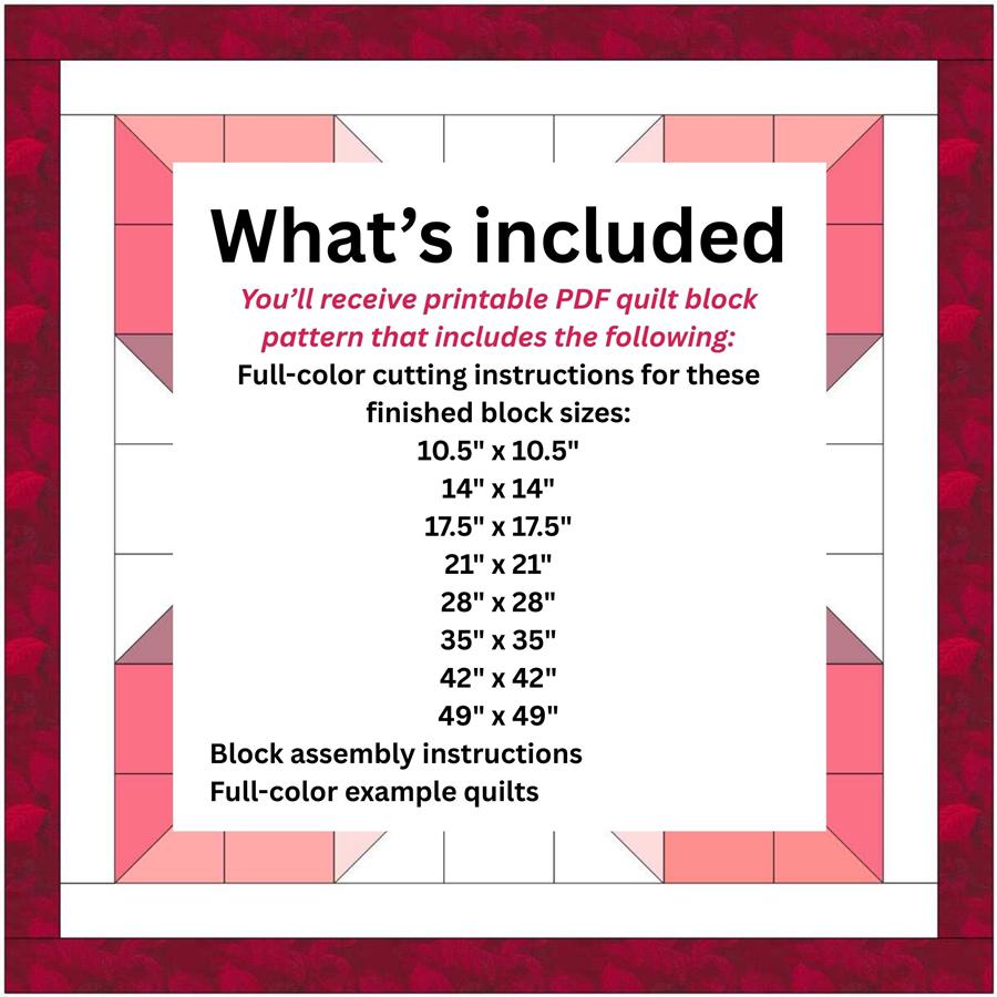 Quilt Block Pattern Shadowbox Charm - Image 9