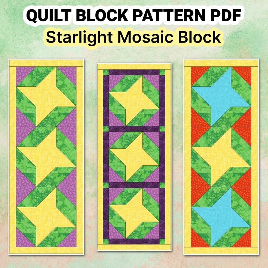 Quilt Block Pattern Starlight Mosaic - Image 6