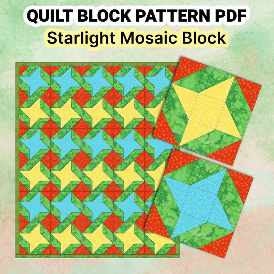 Quilt Block Pattern Starlight Mosaic - Image 5