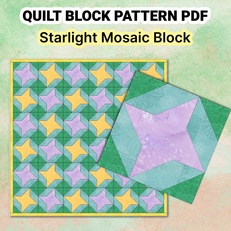 Quilt Block Pattern Starlight Mosaic - Image 4