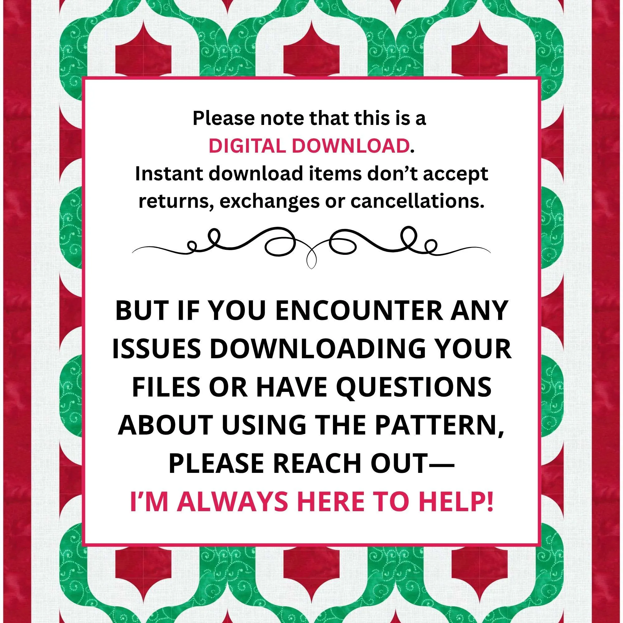 Christmas Lights Quilt Block Pattern | Drunkard’s Path Variation | PDF Quilt Block Pattern (7 Sizes) | Quilting Patterns | Modern Patchwork - Image 9