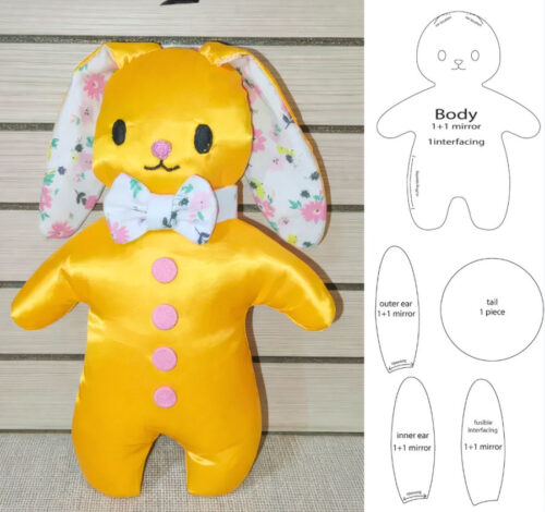 Stuffed Bunny Sewing Pattern