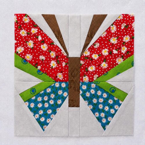 Butterfly Foundation Paper Piecing Pattern – Beginner-Friendly Quilt Block