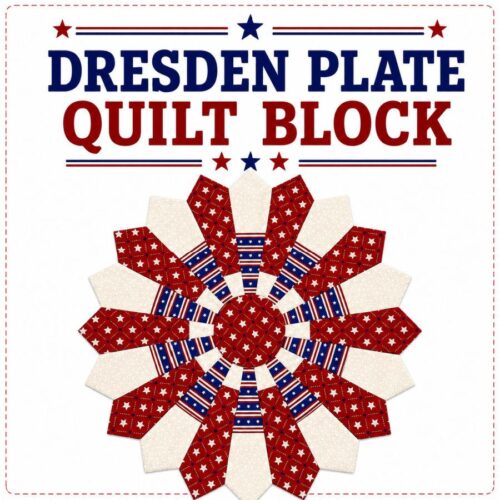 Fireworks Dresden Plate Quilt Block
